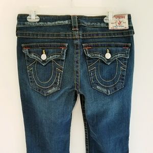 True Religion Becky Bootcut Jeans 30 Distressed